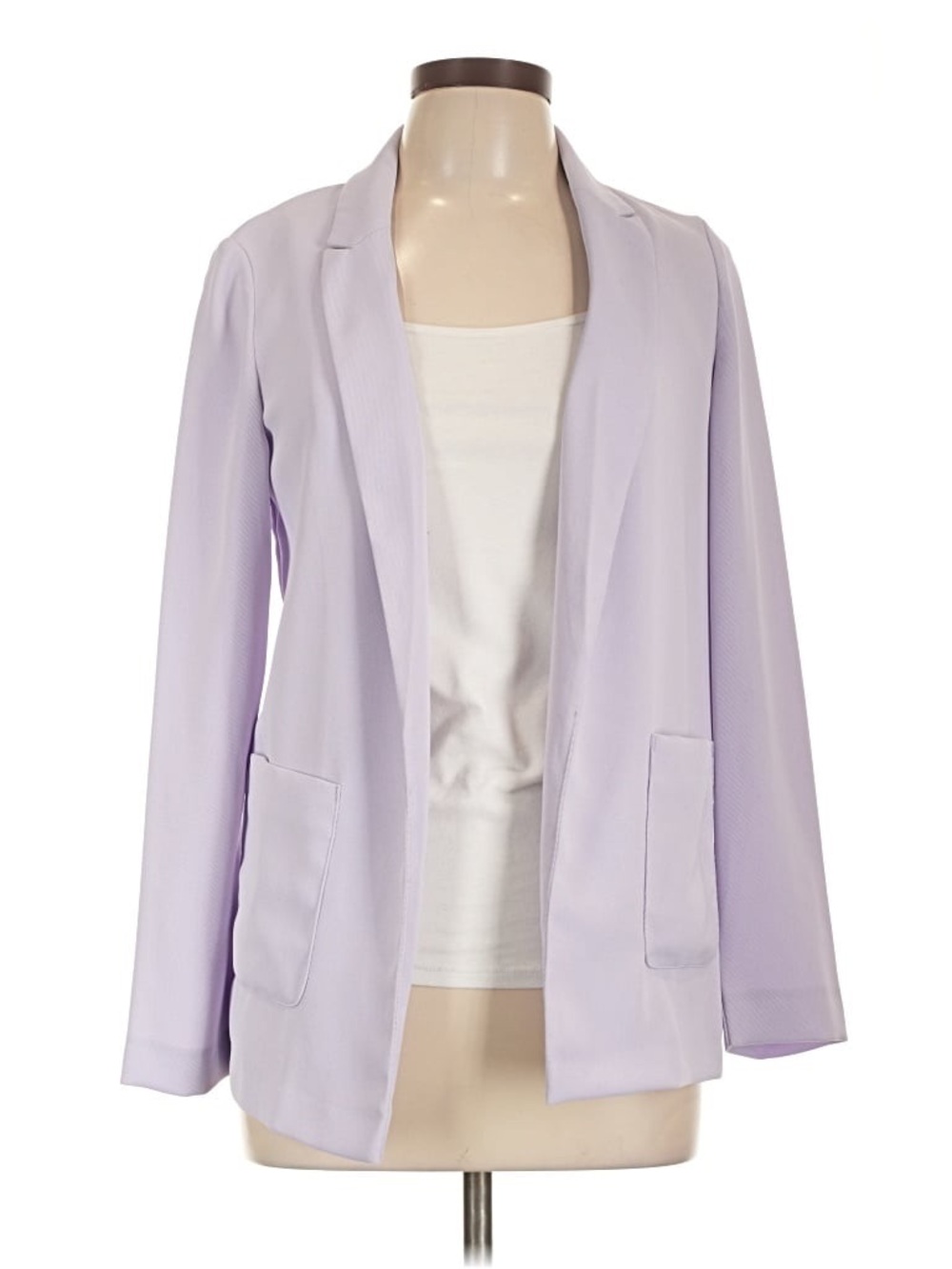 Topshop Lilac Open Front Blazer Lavender Lightweight Work Career Jacket